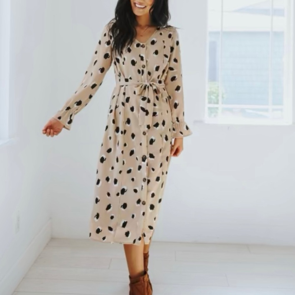 Journey Five Button Print Dress